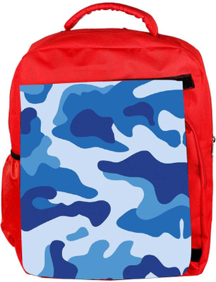 

Snoogg Eco Friendly Canvas Big Blue Camouflage 2786 Backpack Rucksack School Travel Unisex Casual Canvas Bag Bookbag Satchel 5 L Backpack(Red)