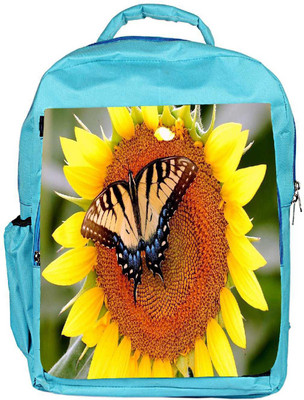 

Snoogg Eco Friendly Canvas Butterfly Seeking Honey From Sunflower Designer Backpack Rucksack School Travel Unisex Casual Canvas Bag Bookbag Satchel 5 L Backpack(Blue)