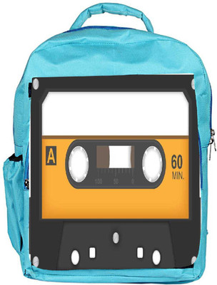 

Snoogg Eco Friendly Canvas Casette Tape Backpack Rucksack School Travel Unisex Casual Canvas Bag Bookbag Satchel 5 L Backpack(Blue)