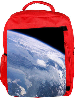 

Snoogg Eco Friendly Canvas Satelite View Of Earth Designer Backpack Rucksack School Travel Unisex Casual Canvas Bag Bookbag Satchel 5 L Backpack(Red)