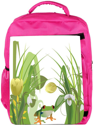 

Snoogg Eco Friendly Canvas Abstract Illustration With Lots Of Beautiful Flowers Backpack Rucksack School Travel Unisex Casual Canvas Bag Bookbag Satchel 5 L Backpack(Pink)