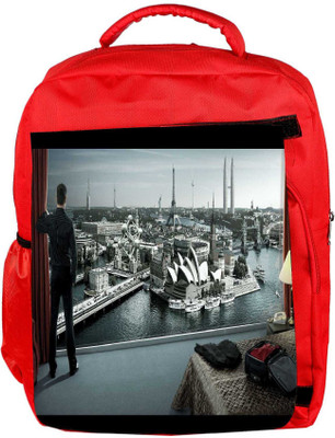 

Snoogg Eco Friendly Canvas Australia Designer Backpack Rucksack School Travel Unisex Casual Canvas Bag Bookbag Satchel 5 L Backpack(Red)