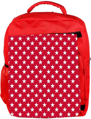 

Snoogg Eco Friendly Canvas White Stars Red Pattern Designer Backpack Rucksack School Travel Unisex Casual Canvas Bag Bookbag Satchel 5 L Backpack(Red)