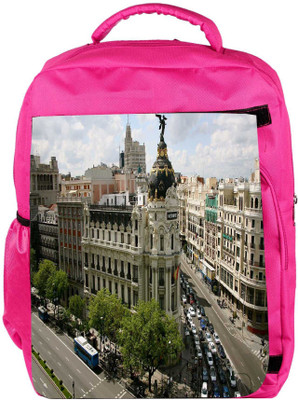 

Snoogg Eco Friendly Canvas City Traffic Designer Backpack Rucksack School Travel Unisex Casual Canvas Bag Bookbag Satchel 5 L Backpack(Pink)