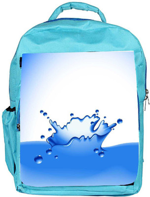 

Snoogg Eco Friendly Canvas Clear Water Splash Vector Backpack Rucksack School Travel Unisex Casual Canvas Bag Bookbag Satchel 5 L Backpack(Blue)
