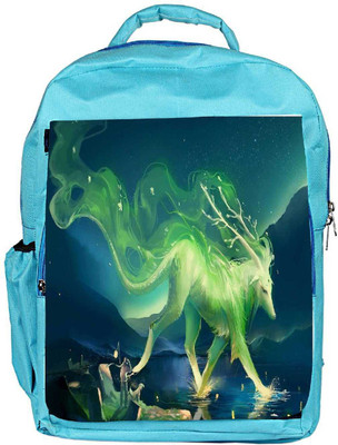 

Snoogg Eco Friendly Canvas Mysterious Deer Designer Backpack Rucksack School Travel Unisex Casual Canvas Bag Bookbag Satchel 5 L Backpack(Blue)