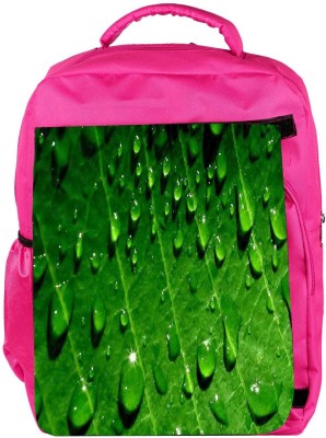 

Snoogg Eco Friendly Canvas Dew Drops Backpack Rucksack School Travel Unisex Casual Canvas Bag Bookbag Satchel 5 L Backpack(Pink)