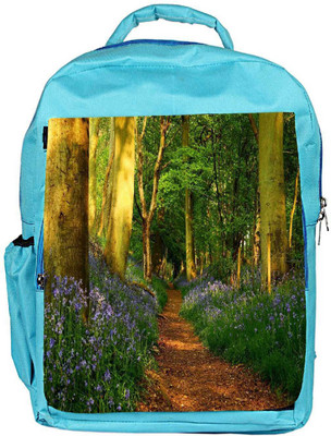 

Snoogg Eco Friendly Canvas Blossom Trees Designer Backpack Rucksack School Travel Unisex Casual Canvas Bag Bookbag Satchel 5 L Backpack(Blue)