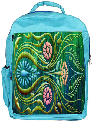 

Snoogg Eco Friendly Canvas Abstract Floral Designer Backpack Rucksack School Travel Unisex Casual Canvas Bag Bookbag Satchel 5 L Backpack(Blue)