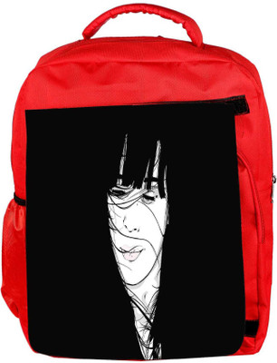

Snoogg Eco Friendly Canvas Girl Hair Blown By The Wind Black Designer Backpack Rucksack School Travel Unisex Casual Canvas Bag Bookbag Satchel 5 L Backpack(Red)