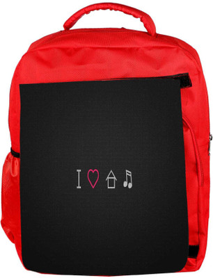 

Snoogg Eco Friendly Canvas I Love Music Designer Backpack Rucksack School Travel Unisex Casual Canvas Bag Bookbag Satchel 5 L Backpack(Red)