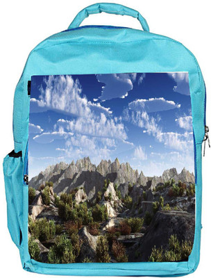 

Snoogg Eco Friendly Canvas Mountains From Top Designer Backpack Rucksack School Travel Unisex Casual Canvas Bag Bookbag Satchel 5 L Backpack(Blue)