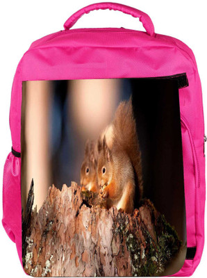

Snoogg Eco Friendly Canvas Pair Of Squarrils Designer Backpack Rucksack School Travel Unisex Casual Canvas Bag Bookbag Satchel 5 L Backpack(Pink)