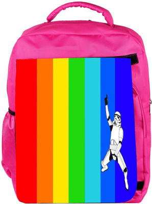 

Snoogg Eco Friendly Canvas Droid Lets Rock 2533 Backpack Rucksack School Travel Unisex Casual Canvas Bag Bookbag Satchel 5 L Backpack(Pink)