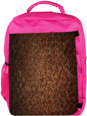 

Snoogg Eco Friendly Canvas Metal Pattern Designer Backpack Rucksack School Travel Unisex Casual Canvas Bag Bookbag Satchel 5 L Backpack(Pink)