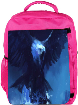 

Snoogg Eco Friendly Canvas Roaring Eagle Designer Backpack Rucksack School Travel Unisex Casual Canvas Bag Bookbag Satchel 5 L Backpack(Pink)
