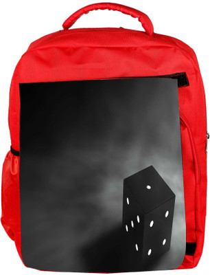 

Snoogg Eco Friendly Canvas Abstract Dice Designer Backpack Rucksack School Travel Unisex Casual Canvas Bag Bookbag Satchel 5 L Backpack(Red)