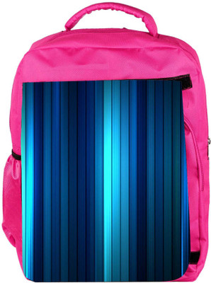 

Snoogg Eco Friendly Canvas Blue Strips Designer Backpack Rucksack School Travel Unisex Casual Canvas Bag Bookbag Satchel 5 L Backpack(Pink)