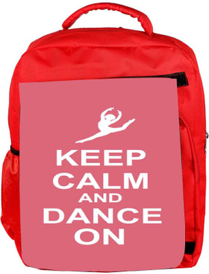 

Snoogg Eco Friendly Canvas Keep Calm And Dance On Backpack Rucksack School Travel Unisex Casual Canvas Bag Bookbag Satchel 5 L Backpack(Red)