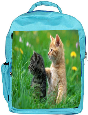 

Snoogg Eco Friendly Canvas Pair Of Cats Designer Backpack Rucksack School Travel Unisex Casual Canvas Bag Bookbag Satchel 5 L Backpack(Blue)