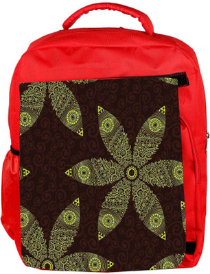 

Snoogg Eco Friendly Canvas Floral Seamless Pattern Backpack Rucksack School Travel Unisex Casual Canvas Bag Bookbag Satchel 5 L Backpack(Red)