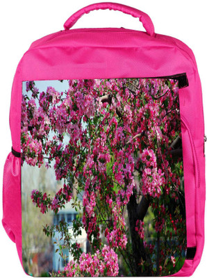 

Snoogg Eco Friendly Canvas Bunch Of Flowers Designer Backpack Rucksack School Travel Unisex Casual Canvas Bag Bookbag Satchel 5 L Backpack(Pink)