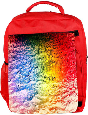 

Snoogg Eco Friendly Canvas Colorful Concrete Abstract Designer Backpack Rucksack School Travel Unisex Casual Canvas Bag Bookbag Satchel 5 L Backpack(Red)