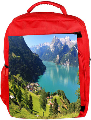 

Snoogg Eco Friendly Canvas Light Blue Water Designer Backpack Rucksack School Travel Unisex Casual Canvas Bag Bookbag Satchel 5 L Backpack(Red)