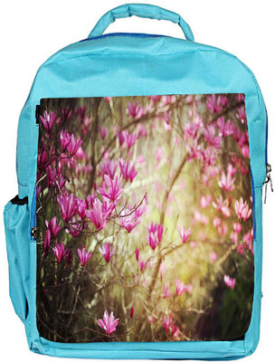

Snoogg Eco Friendly Canvas Small Flowers Designer Backpack Rucksack School Travel Unisex Casual Canvas Bag Bookbag Satchel 5 L Backpack(Blue)