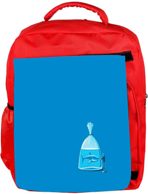 

Snoogg Eco Friendly Canvas Shark Designer Backpack Rucksack School Travel Unisex Casual Canvas Bag Bookbag Satchel 5 L Backpack(Red)
