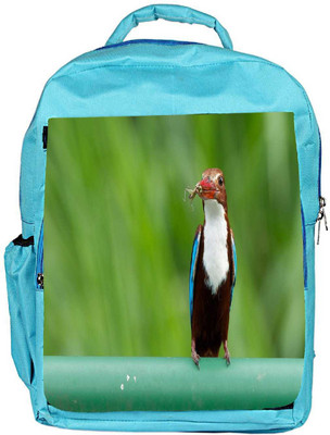 

Snoogg Eco Friendly Canvas Kingfisher Bird Designer Backpack Rucksack School Travel Unisex Casual Canvas Bag Bookbag Satchel 5 L Backpack(Blue)