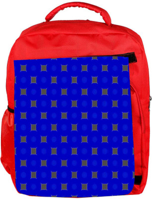 

Snoogg Eco Friendly Canvas Brown Blocks Blue Pattern Designer Backpack Rucksack School Travel Unisex Casual Canvas Bag Bookbag Satchel 5 L Backpack(Red)