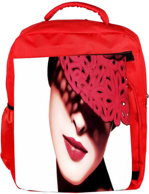 

Snoogg Eco Friendly Canvas Lady In Red Designer Backpack Rucksack School Travel Unisex Casual Canvas Bag Bookbag Satchel 5 L Backpack(Red)
