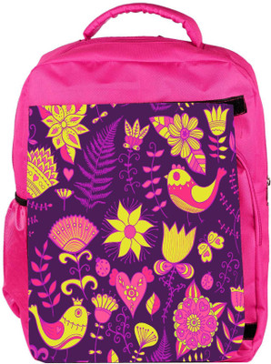 

Snoogg Eco Friendly Canvas Seamless Texture With Flowers Backpack Rucksack School Travel Unisex Casual Canvas Bag Bookbag Satchel 5 L Backpack(Pink)
