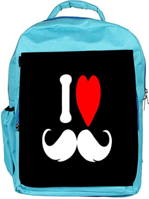 

Snoogg Eco Friendly Canvas I Love Mustache Backpack Rucksack School Travel Unisex Casual Canvas Bag Bookbag Satchel 5 L Backpack(Blue)