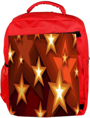 

Snoogg Eco Friendly Canvas Browny Stars Designer Backpack Rucksack School Travel Unisex Casual Canvas Bag Bookbag Satchel 5 L Backpack(Red)
