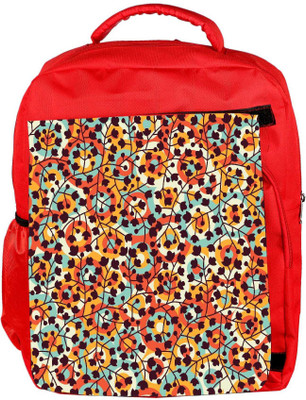 

Snoogg Eco Friendly Canvas Abstract Floral Background Backpack Rucksack School Travel Unisex Casual Canvas Bag Bookbag Satchel 5 L Backpack(Red)