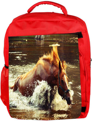 

Snoogg Eco Friendly Canvas Horse In Water Designer Backpack Rucksack School Travel Unisex Casual Canvas Bag Bookbag Satchel 5 L Backpack(Red)