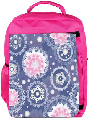

Snoogg Eco Friendly Canvas Delightful Flower Pattern Cute Backpack Rucksack School Travel Unisex Casual Canvas Bag Bookbag Satchel 5 L Backpack(Pink)