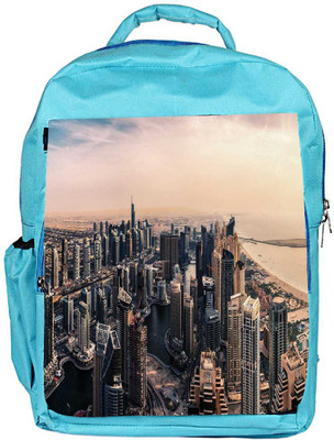 

Snoogg Eco Friendly Canvas Amazing View Of Dubai Designer Backpack Rucksack School Travel Unisex Casual Canvas Bag Bookbag Satchel 5 L Backpack(Blue)