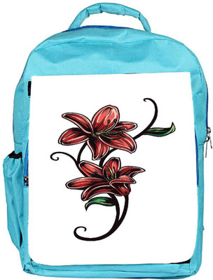 

Snoogg Eco Friendly Canvas Floral Vector Element Backpack Rucksack School Travel Unisex Casual Canvas Bag Bookbag Satchel 5 L Backpack(Blue)
