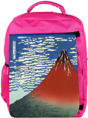 

Snoogg Eco Friendly Canvas Fountain Lava Designer Backpack Rucksack School Travel Unisex Casual Canvas Bag Bookbag Satchel 5 L Backpack(Pink)