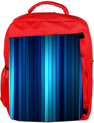 

Snoogg Eco Friendly Canvas Blue Strips Designer Backpack Rucksack School Travel Unisex Casual Canvas Bag Bookbag Satchel 5 L Backpack(Red)