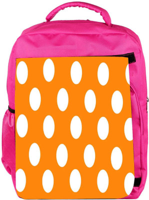 

Snoogg Eco Friendly Canvas Yellow Polka Dot Backpack Rucksack School Travel Unisex Casual Canvas Bag Bookbag Satchel 5 L Backpack(Pink)