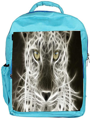 

Snoogg Eco Friendly Canvas Glowing Leopard Designer Backpack Rucksack School Travel Unisex Casual Canvas Bag Bookbag Satchel 5 L Backpack(Blue)