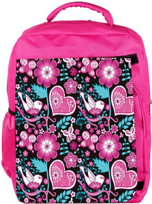 

Snoogg Eco Friendly Canvas Seamless Texture With Flowers Backpack Rucksack School Travel Unisex Casual Canvas Bag Bookbag Satchel 5 L Backpack(Pink)
