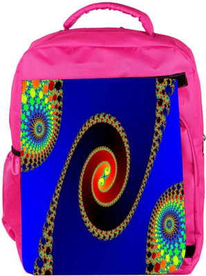 Snoogg Eco Friendly Canvas Diwali Rangoli Designer Backpack Rucksack School Travel Unisex Casual Canvas Bag Bookbag Satchel 5 L Backpack(Pink)