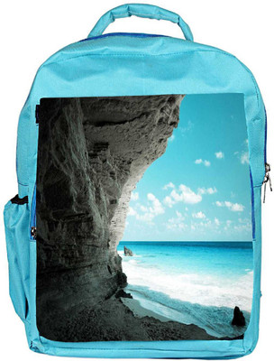 

Snoogg Eco Friendly Canvas Beach Side Place Designer Backpack Rucksack School Travel Unisex Casual Canvas Bag Bookbag Satchel 5 L Backpack(Blue)