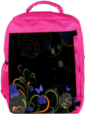 

Snoogg Eco Friendly Canvas Abstract Swirl Design Elements Backpack Rucksack School Travel Unisex Casual Canvas Bag Bookbag Satchel 5 L Backpack(Pink)