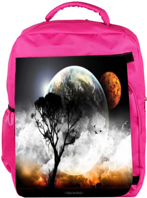 

Snoogg Eco Friendly Canvas Amazing Evening Curse Designer Backpack Rucksack School Travel Unisex Casual Canvas Bag Bookbag Satchel 5 L Backpack(Pink)